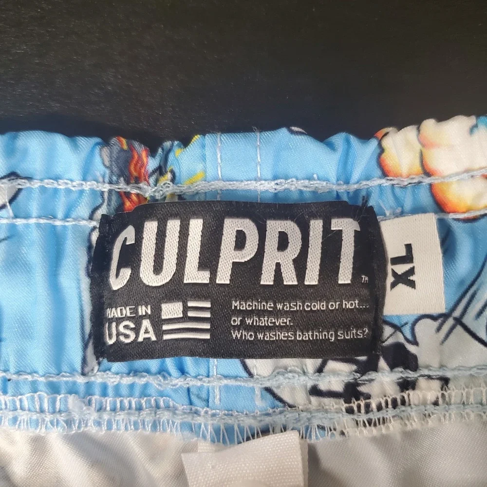 Culprit Men's Butterfly Military Mayhem Print Swim Shorts Butterflies Sz XL NWOT